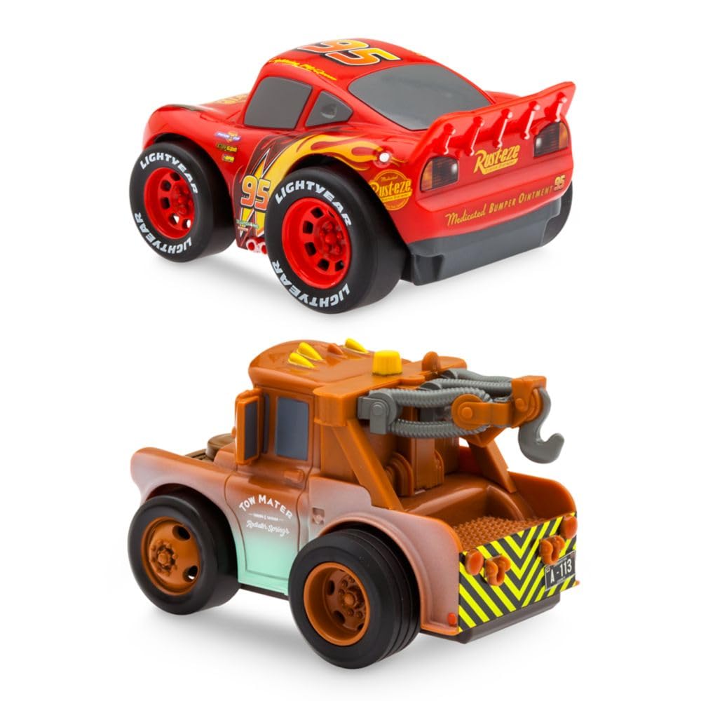 Disney Store Lightning McQueen four stunt settings boost creative pretend racing.