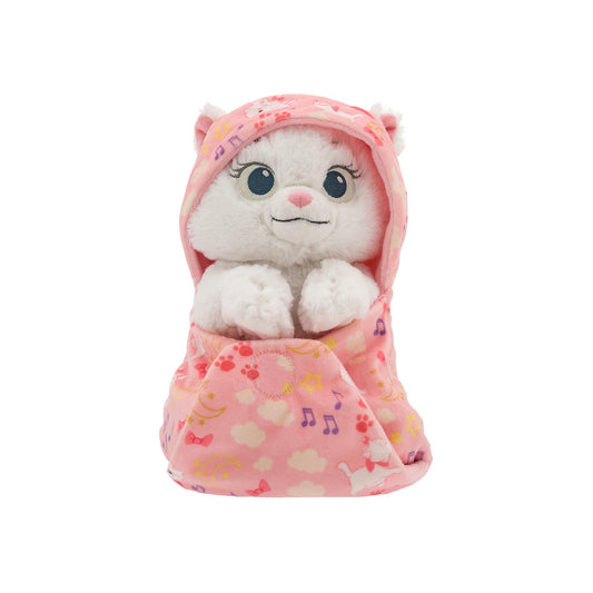 Disney Store Marie plush with swaddle blanket for cozy baby snuggles