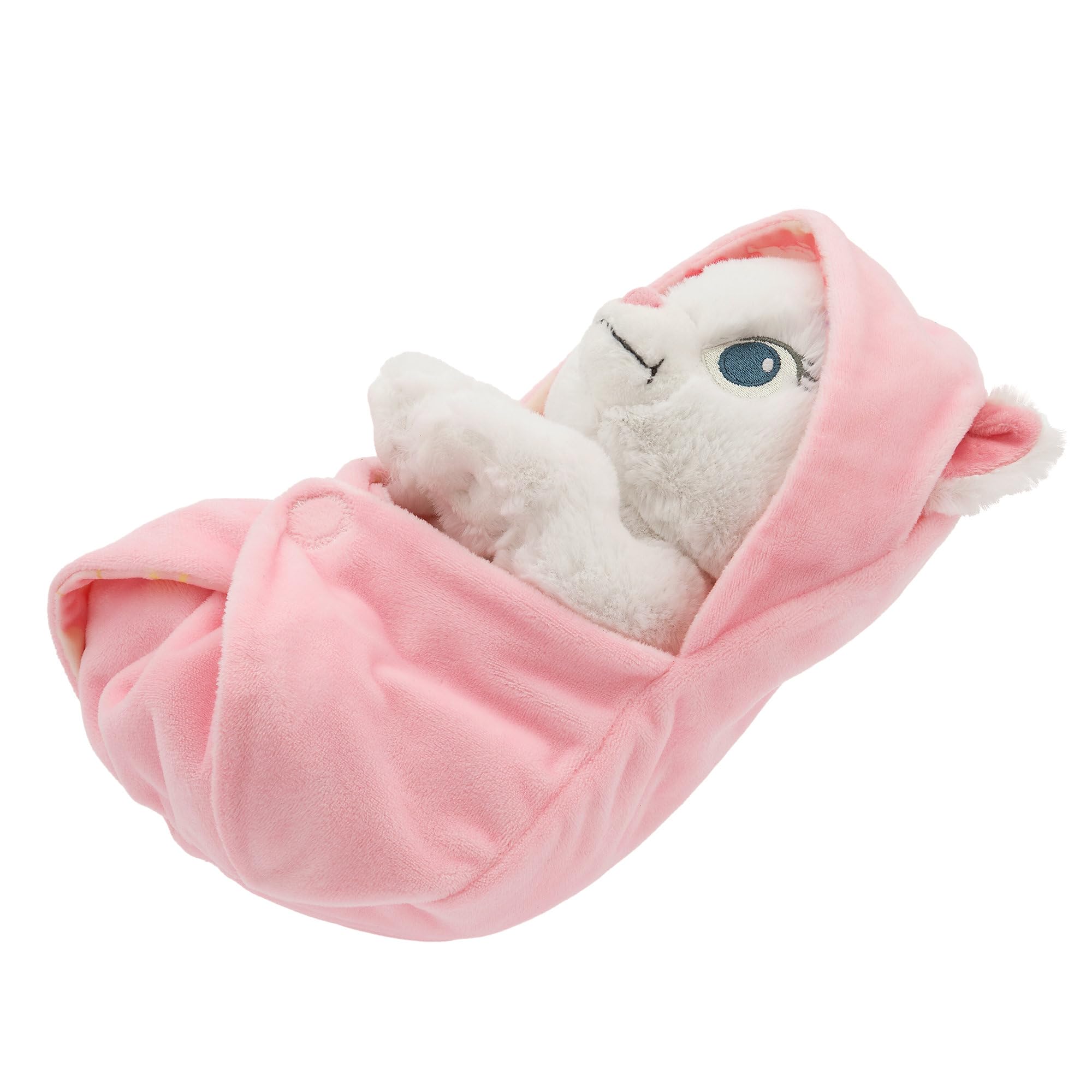 Disney Store Marie swaddle is removable, offering versatile play looks