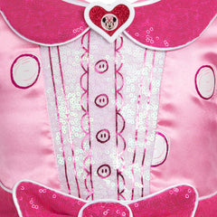 Disney Store glittering heart brooch adds sparkle to the Minnie outfit