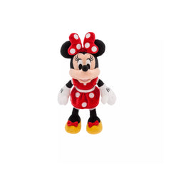 Disney Store Minnie Mouse mini bean bag plush in red dress, ideal for cozy hugs
