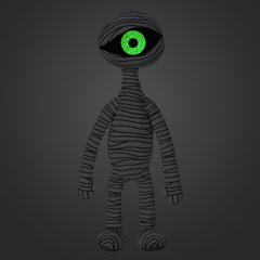 Disney Store Nightmare Before Christmas Mummy Boy plush with glow-eye for night-time display