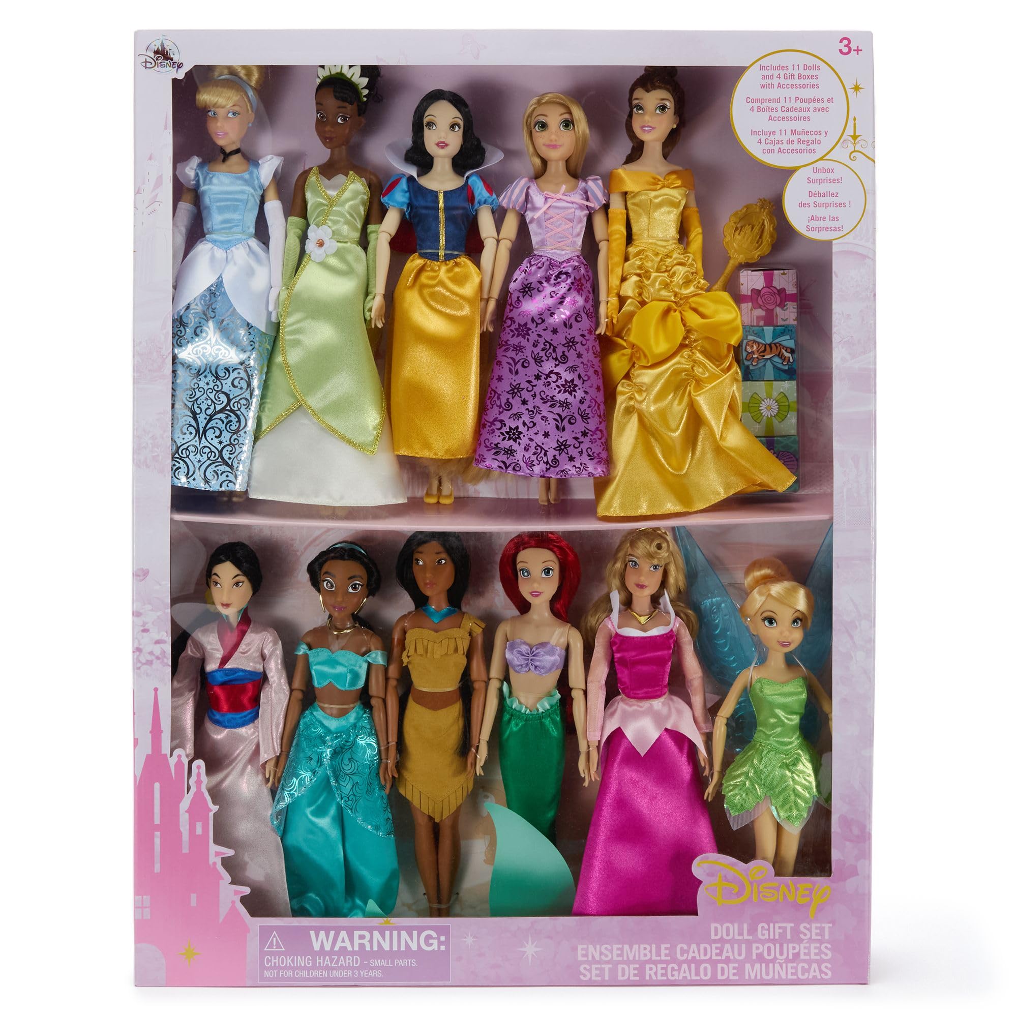 Disney Store Official Classic Doll Collection Gift Set display (dolls) for imaginative play