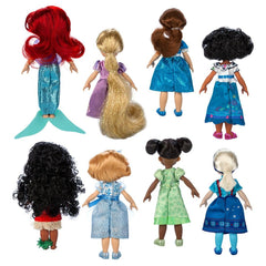 Disney Store Moana and Mirabel dolls with rooted hair and embroidery details