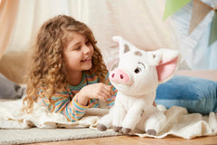Disney Store Pua Plush pink ears highlight a playful Moana character.