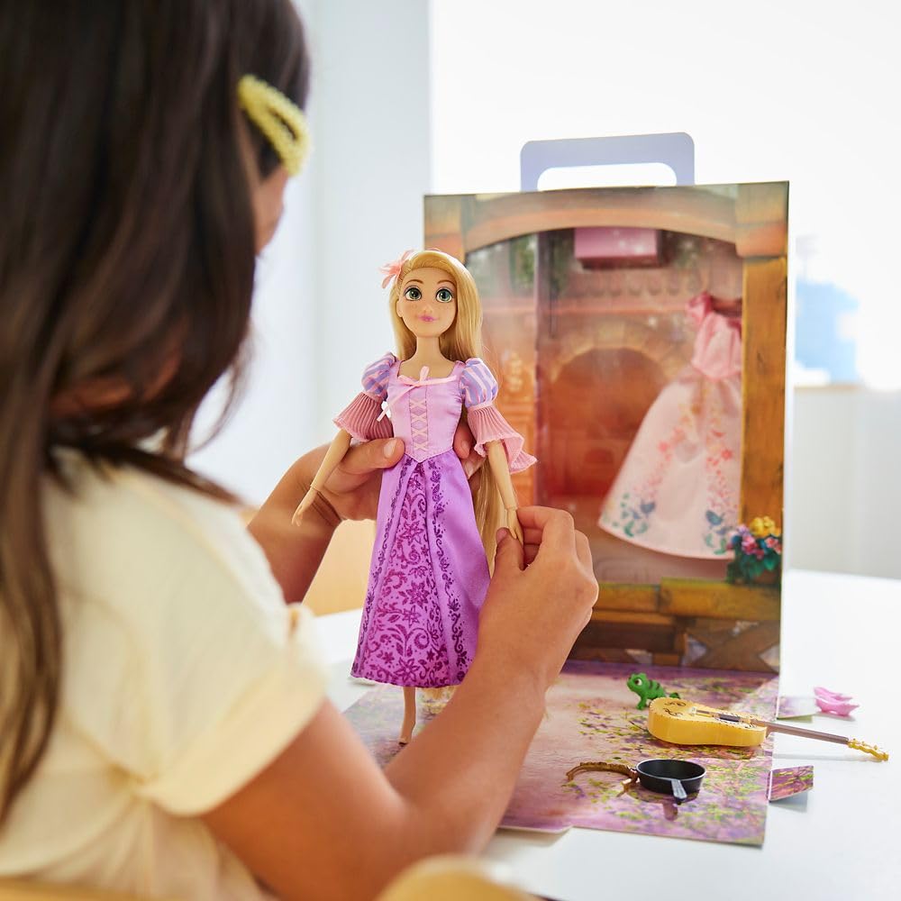 Disney Store Rapunzel Story Doll coloring book included to inspire creativity during play