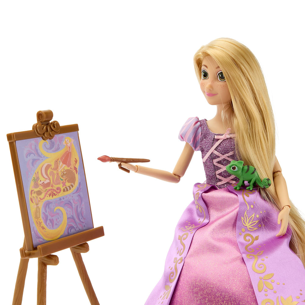 Disney Store Rapunzel painting and easel for art-inspired play.