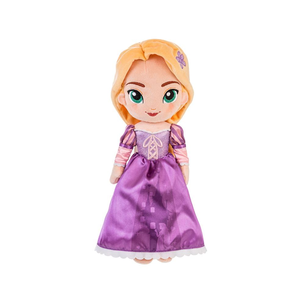 Disney Store Rapunzel plush with embroidered bodice details for safe, interactive play
