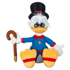 Disney Store Scrooge McDuck soft plush with eyes and accessories for cozy play.