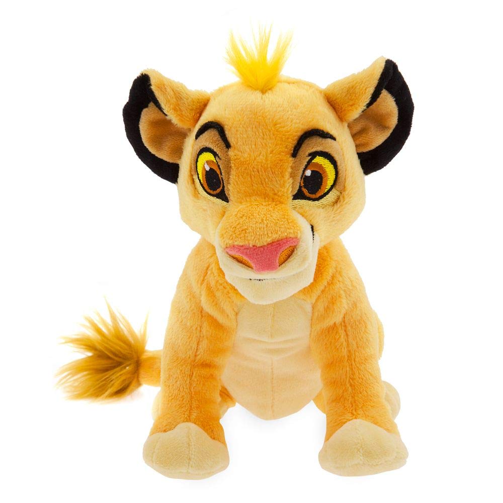 Disney Store Simba mini bean bag plush face detail, ideal for cuddling and nap time.