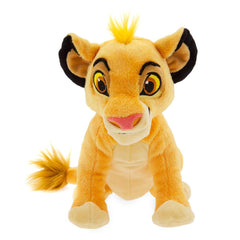 Disney Store Simba mini bean bag plush face detail, ideal for cuddling and nap time.
