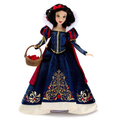 Disney Store Snow White 2025 doll wearing crushed velvet dress, ideal for display