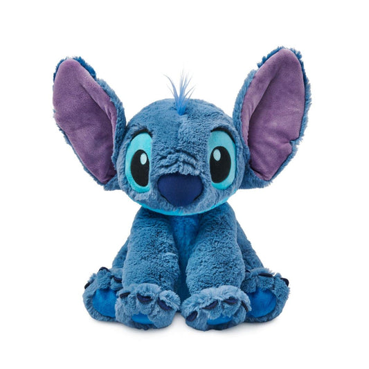 Disney Store Stitch medium soft toy face closeup with embroidered details for cozy play