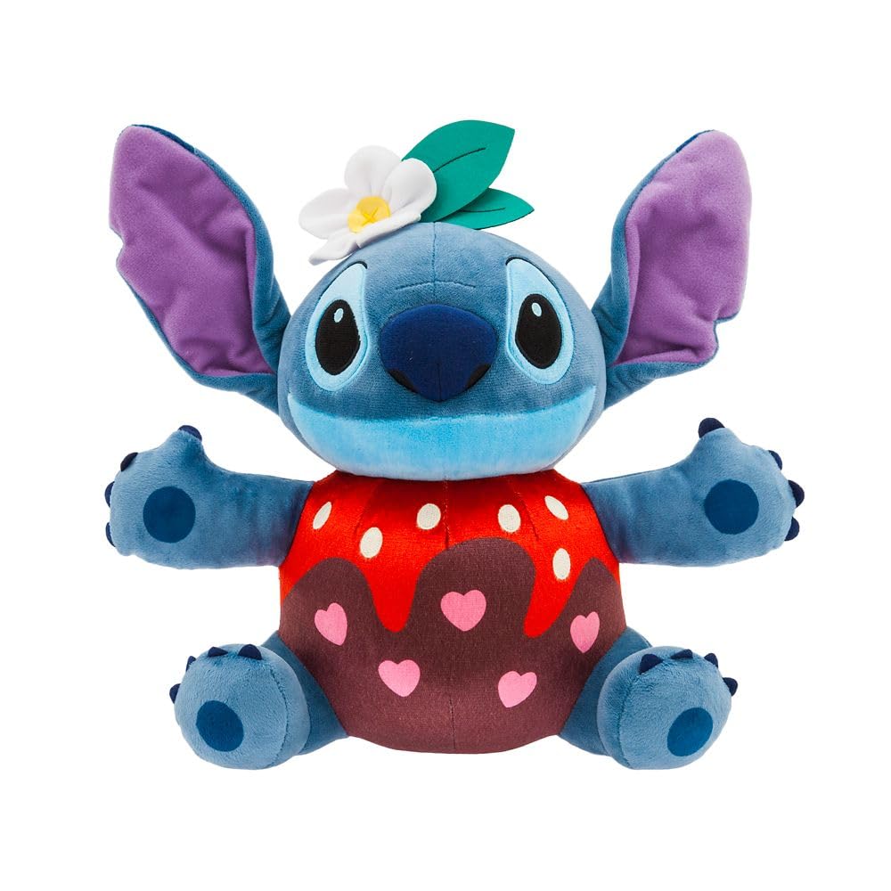 Disney Store Stitch Valentine plush front view, cuddly companion for Lilo & Stitch fans