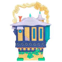 Disney Store Tangled portable playset open shows the interior play space.
