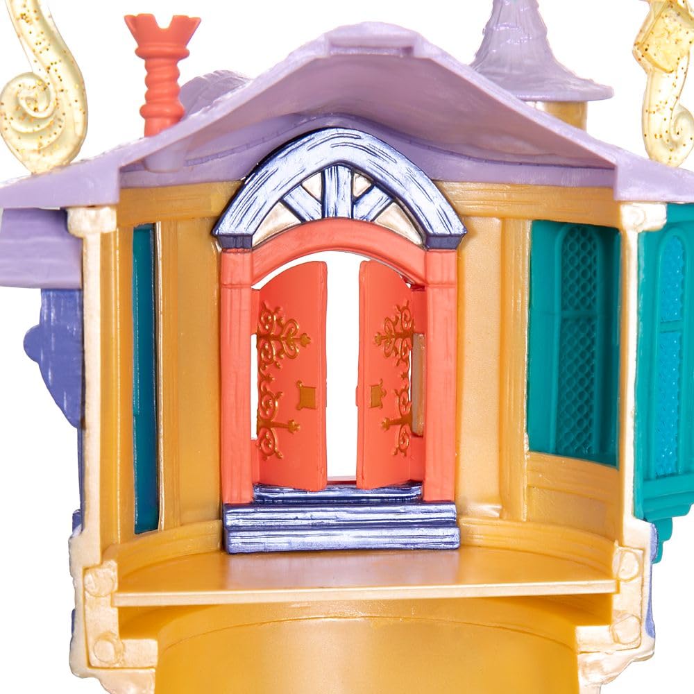 Disney Store Tangled translucent glitter carry handle for easy transport.