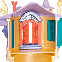 Disney Store Tangled translucent glitter carry handle for easy transport.