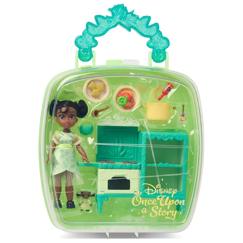 Disney Store Tiana 5-inch doll from Once Upon a Story inspires magical play.