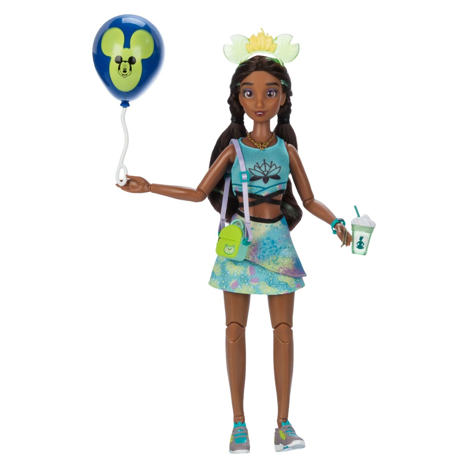 Disney Store Tiana ily 4EVER doll with poseable hair for imaginative play.