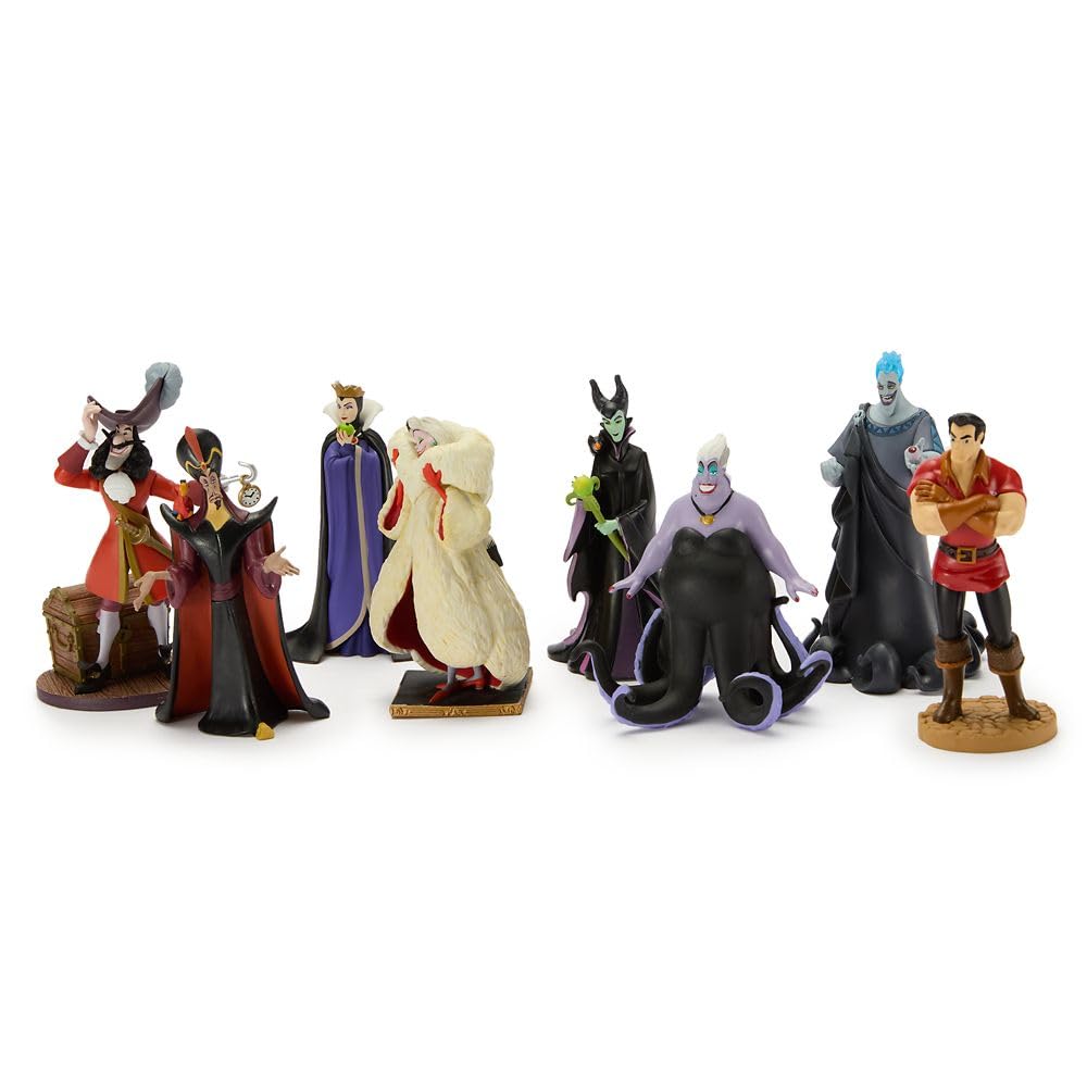 Disney Store eight villain figures set with dynamic poses for dramatic display