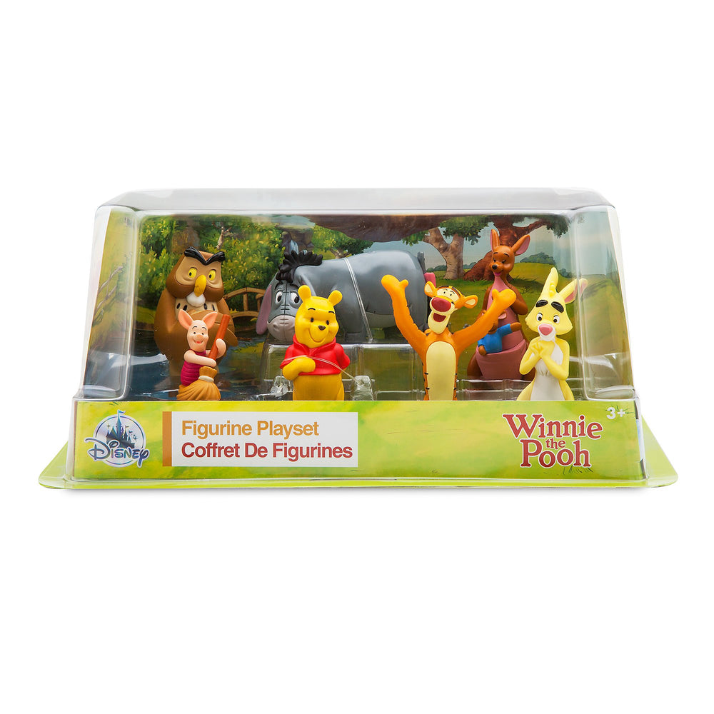 Disney Winnie the Pooh 7-Figure Play Set figures close-up for storytelling play.