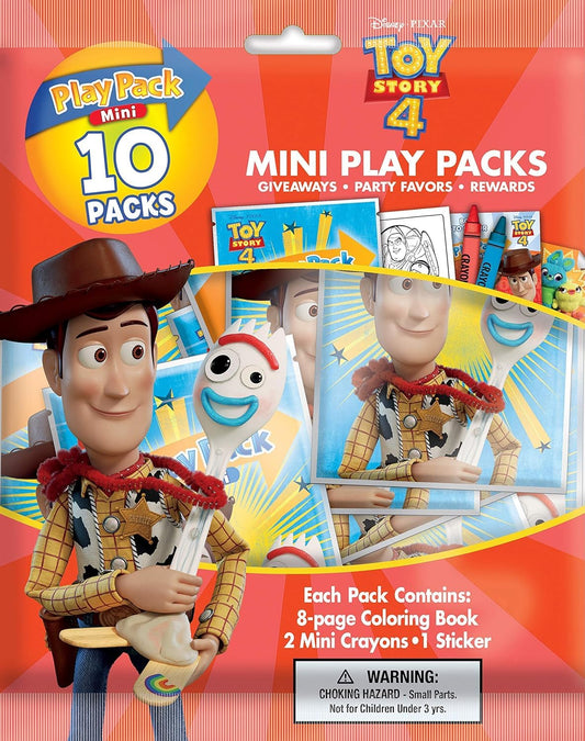 Disney Toy Story 4 mini coloring pack with crayons and sticker for party favors