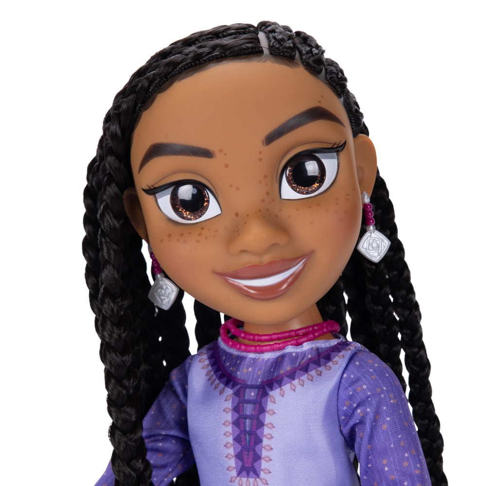 Disney's Wish Singing Asha doll stands 14 inches tall for travel play