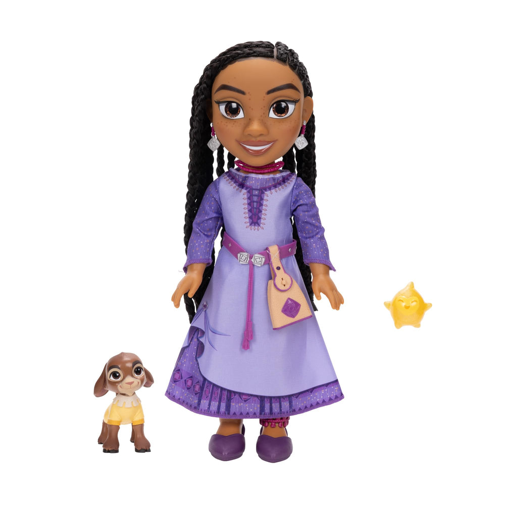 Disney's Wish Singing Asha doll with Valentino and Star figures for storytelling play
