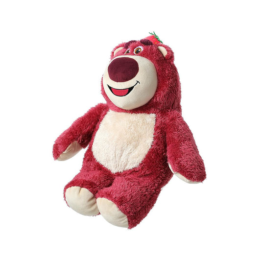 Disney Store Pooh plush, front view, warm amber fabric for comforting hugs.