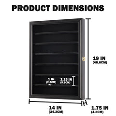 DisplayGifts Minifigure Display Case lockable door closed for dust protection and security.