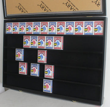 DisplayGifts display case with wall-mount brackets enables easy hanging display.