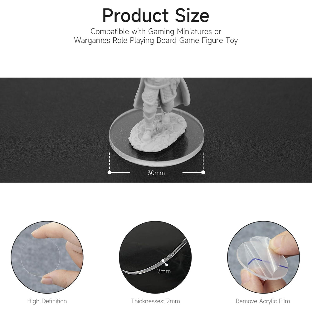 DisplayMore clear acrylic base edges offer clean contact and neat presentation for figures.