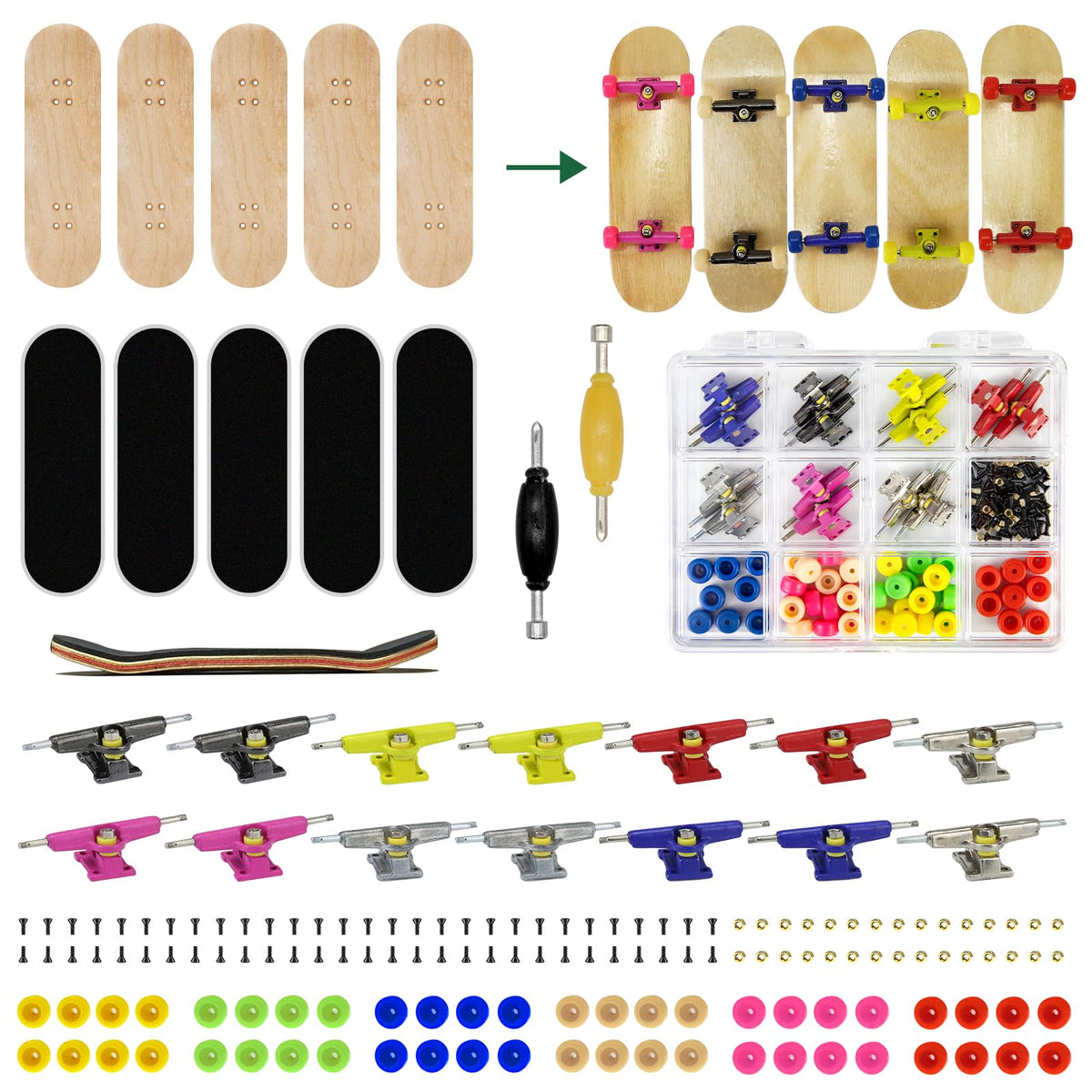 DisplayMore premium fingerboard deck with maple veneer for durable DIY builds.