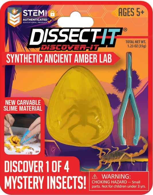 Dissect It Discover-It amber lab front view with gel specimen for hands-on learning.