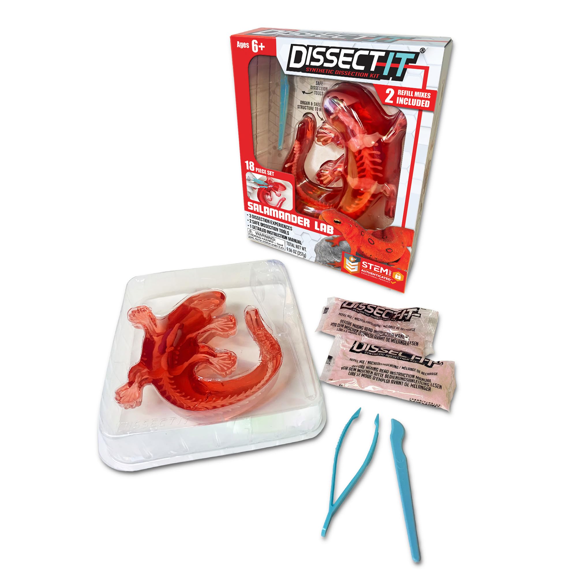 Dissect-It Salamander kit front view for hands-on learning and safety