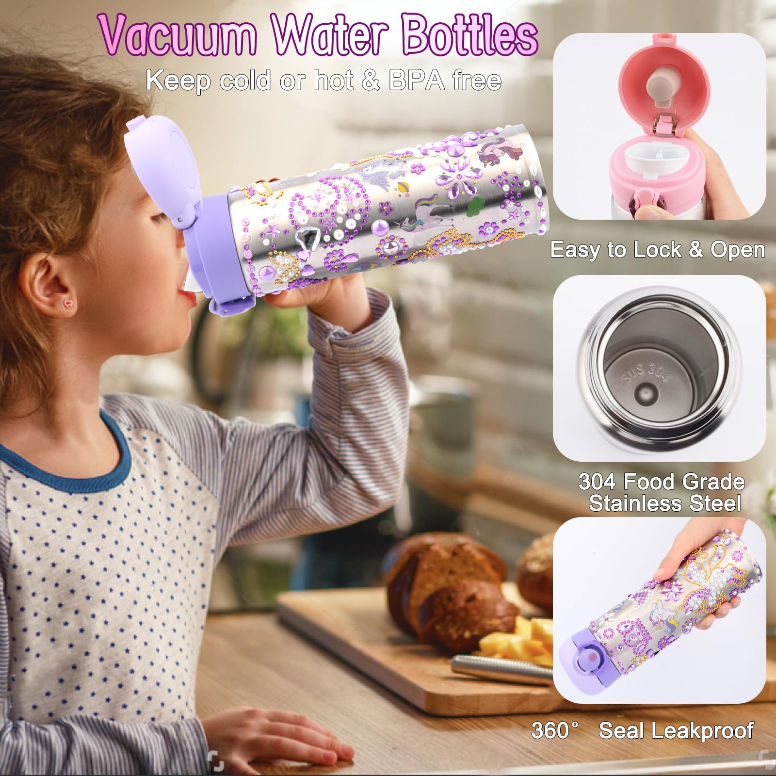 Distasio purple baseball cap for girls, adjustable and durable for travel.
