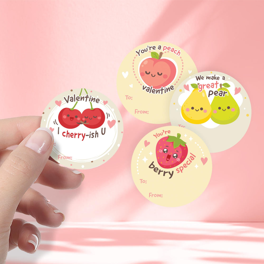DISTINCTIVS Valentine banana pun sticker for labeling snacks and notes