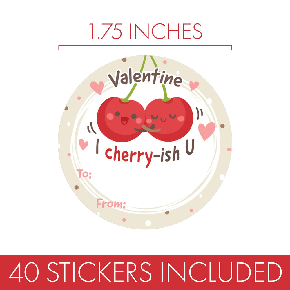 DISTINCTIVS Valentine strawberry pun sticker for class celebrations and gifts