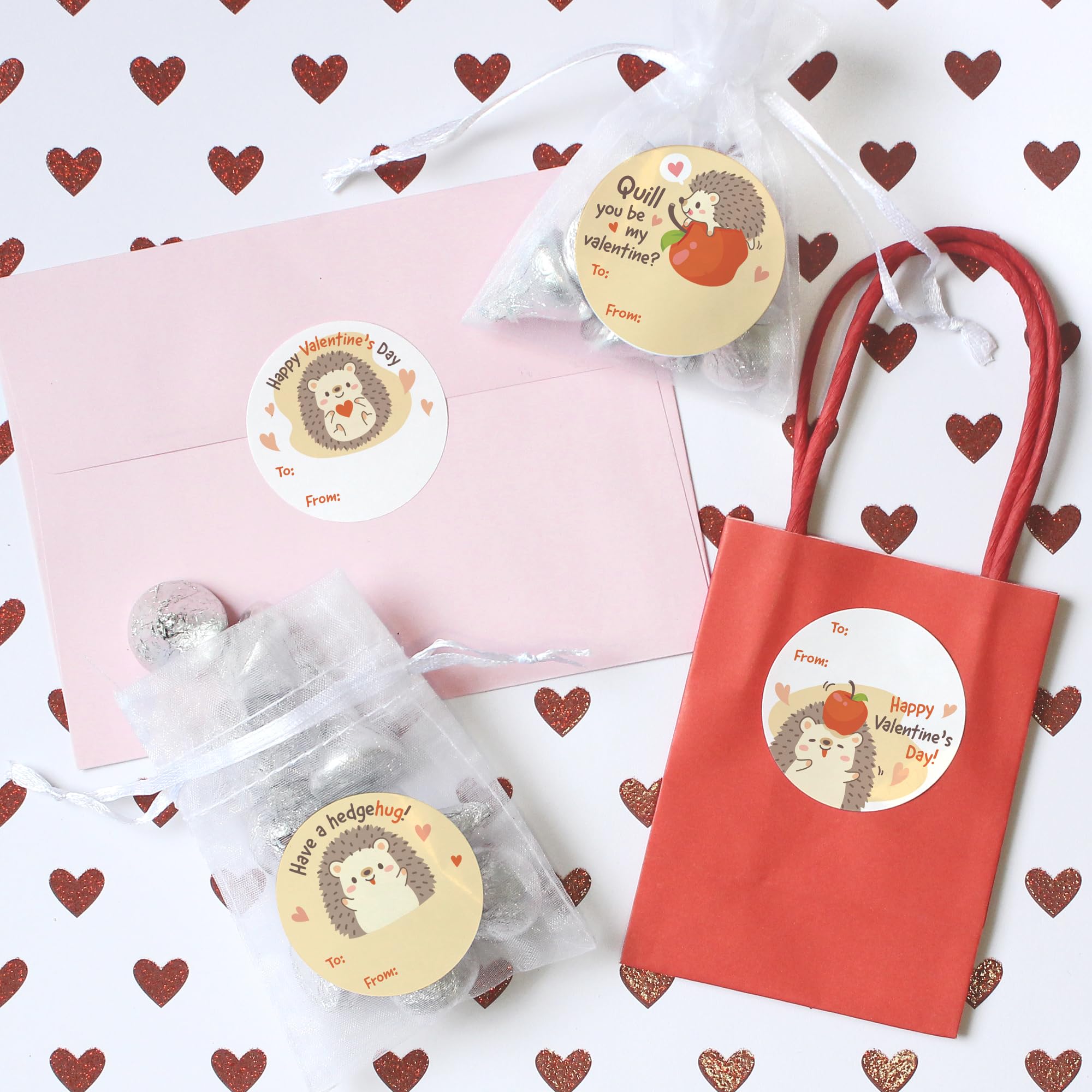 Varied hedgehog designs in the set for classroom treats.