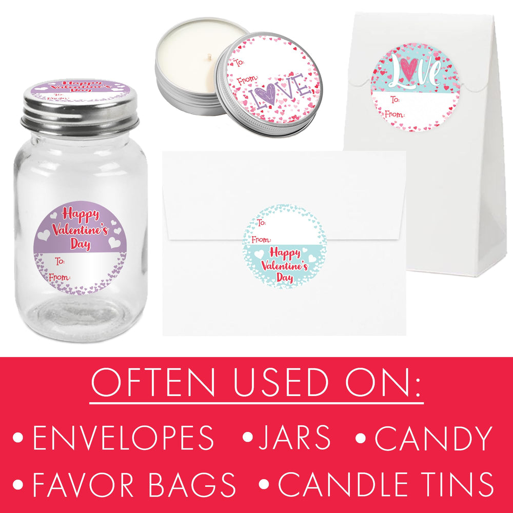 DISTINCTIVS Valentine stickers four designs pack adds variety to classroom exchanges