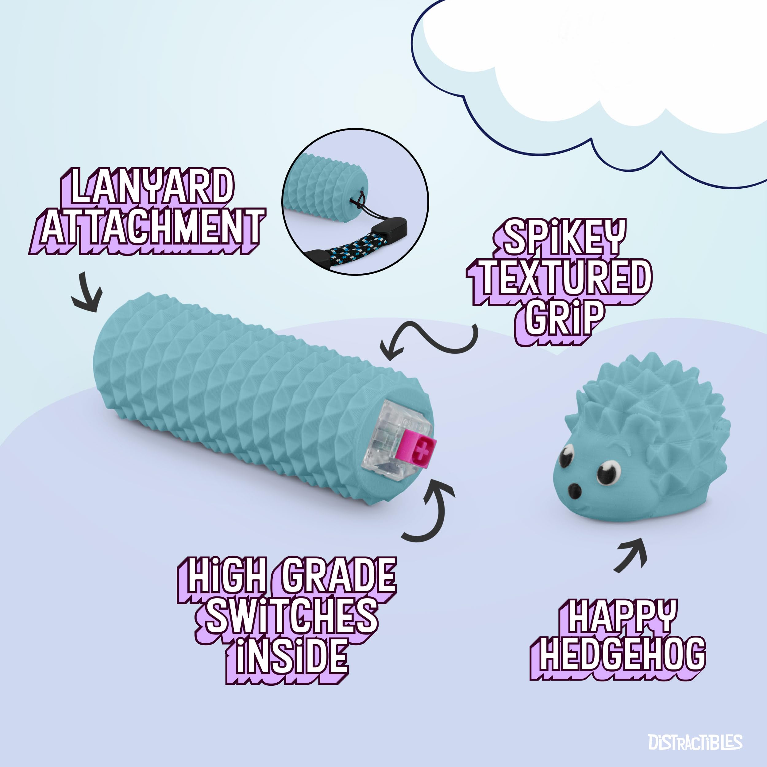 Distractibles Hedgy portable use in daily routines.