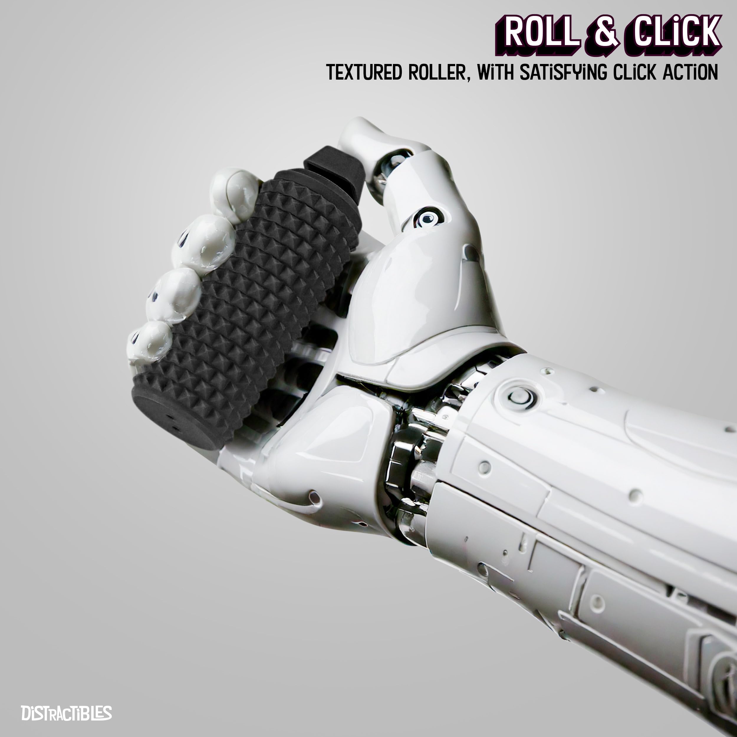 Distractibles Sensory Roller black body for sleek everyday use.