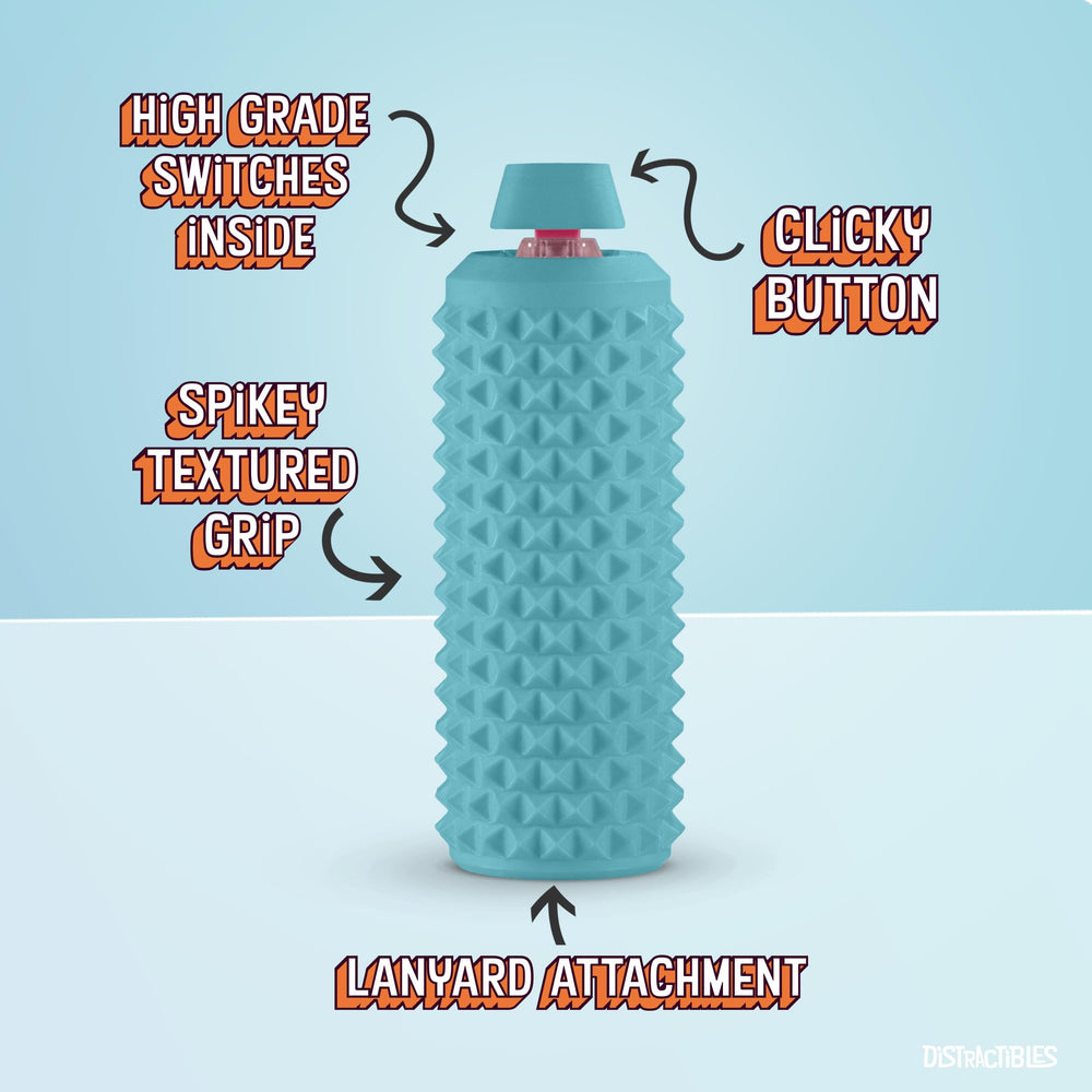 Distractibles Sensory Roller Blue with Lanyard shows convenient carry for on-the-go use
