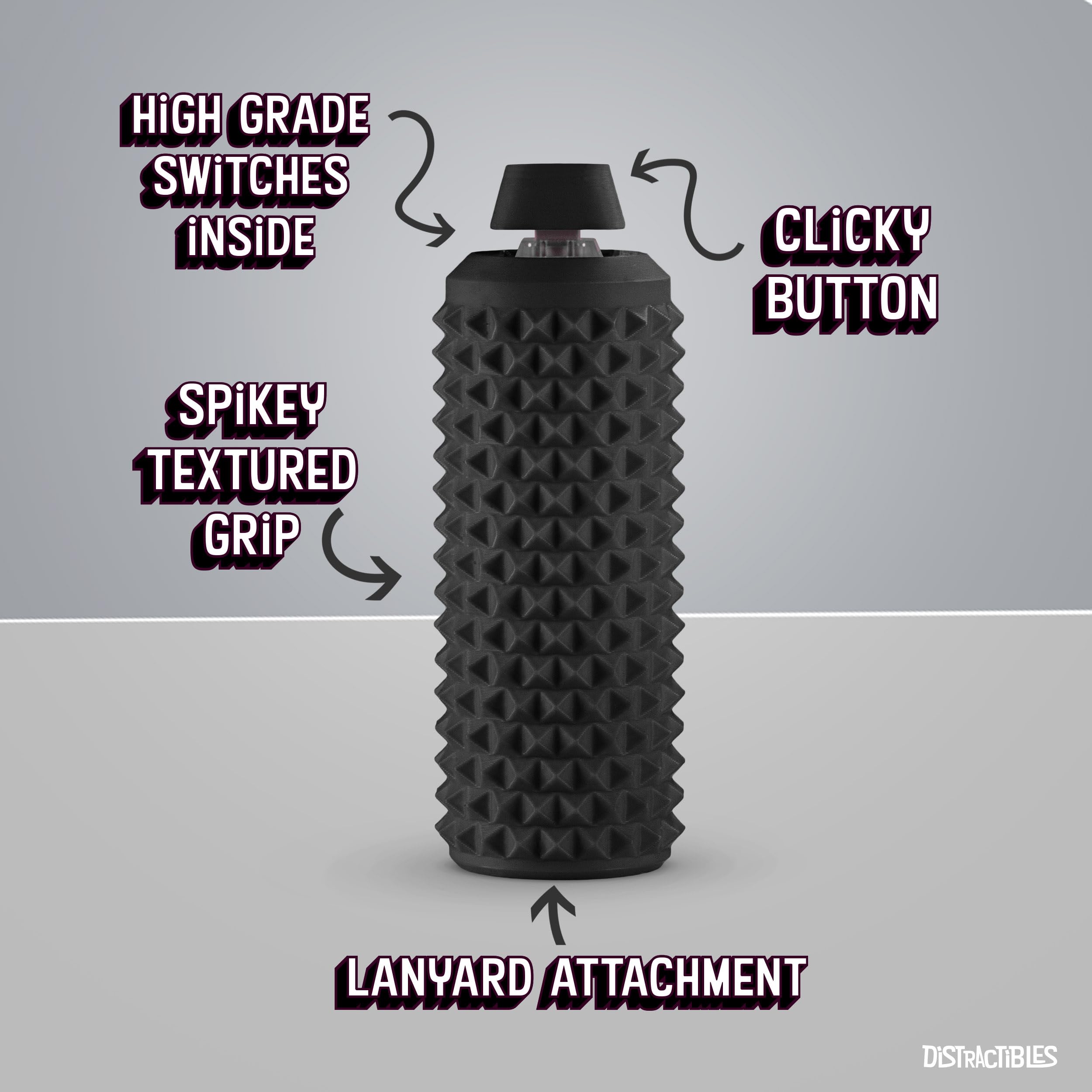 Distractibles Sensory Roller cylinder profile for portable, discreet use anywhere.