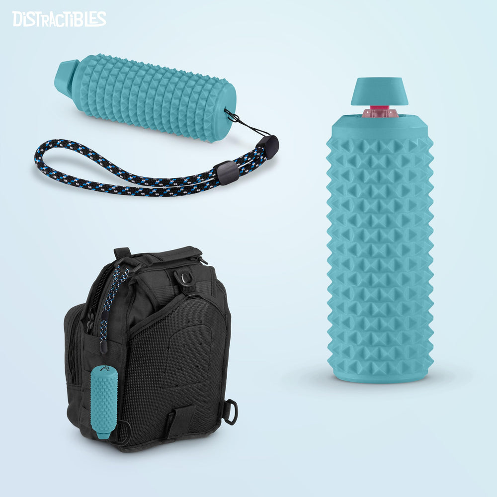 Distractibles Sensory Roller packaging blue hints at easy unboxing and gift-ready appeal