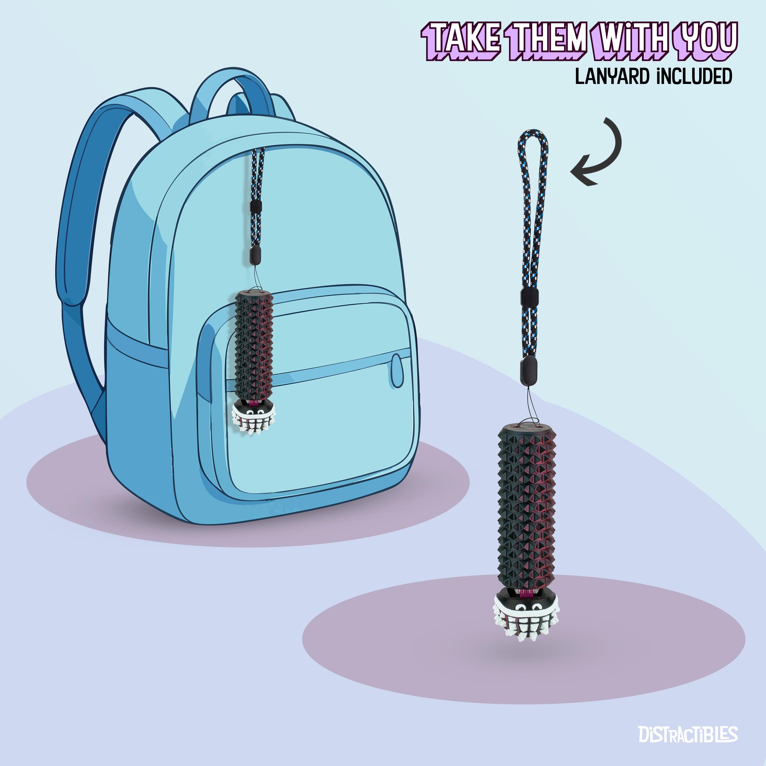 Distractibles Shelly durable materials for long-lasting daily use