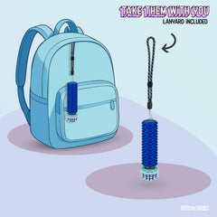 Distractibles Shelly neon bluesteel finish adds vibrant style for daily use
