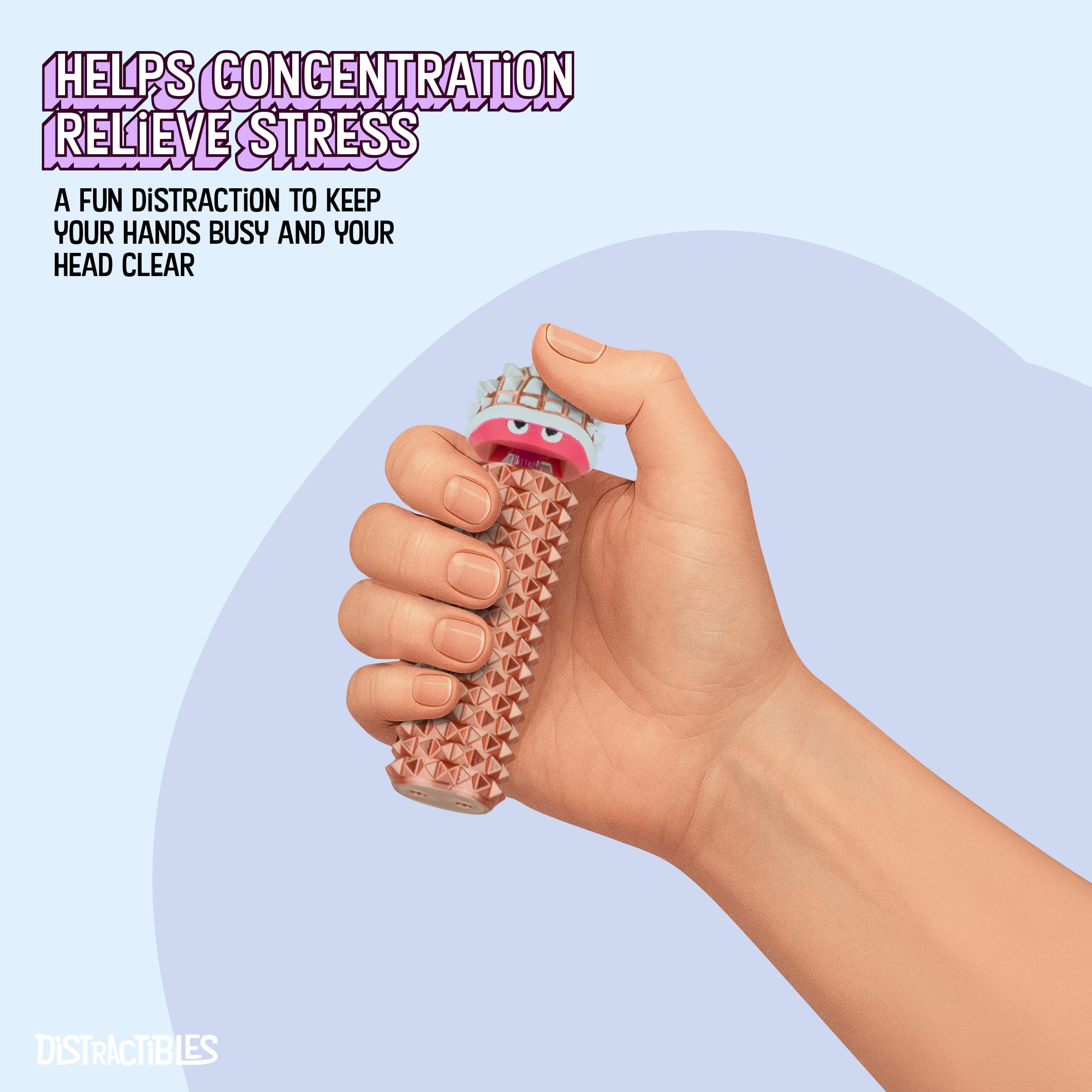 Distractibles Shelly rose gold finish for stylish sensory relief.