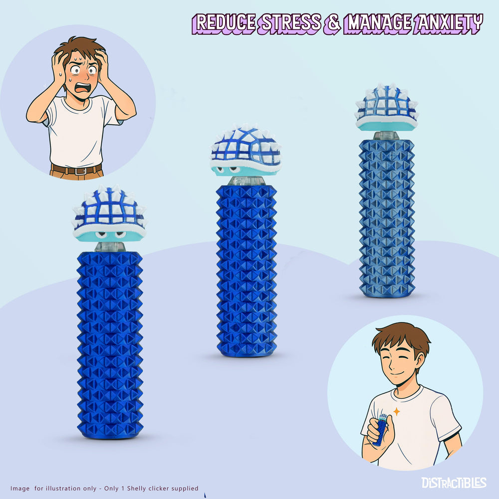 Distractibles Shelly spiked base offers stable grip during fidgeting