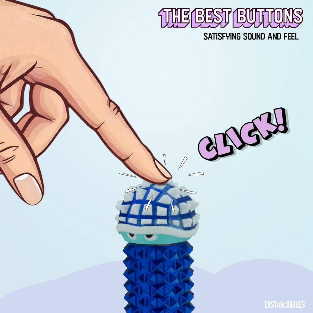 Distractibles Shelly turtle-clicker button delivers satisfying, discreet clicks
